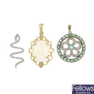 A selection of gem-set jewellery.