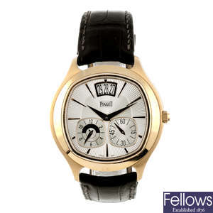 PIAGET - a limited edition gentleman's 18ct rose gold Emperador wrist watch.