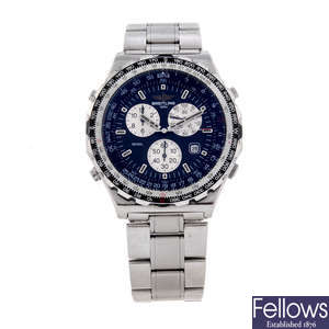 BREITLING - a gentleman's stainless steel Navitimer Jupiter Pilot chronograph bracelet watch.