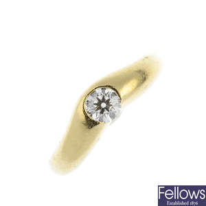 TIFFANY & CO. - a diamond single-stone ring, by Elsa Peretti for Tiffany & Co.