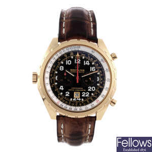 BREITLING - a limited edition gentleman's 18ct yellow gold Chronomatic chronograph wrist watch.
