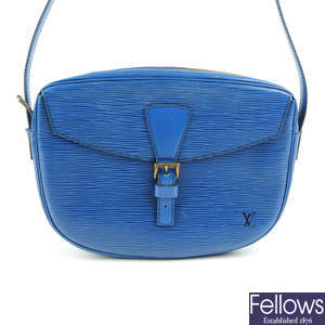 LOUIS VUITTON - a blue Epi Jeune Fille handbag.