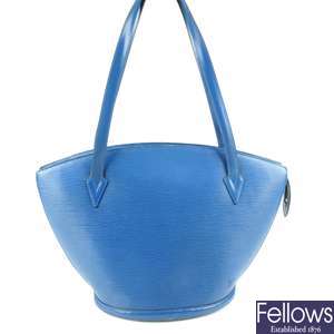 LOUIS VUITTON - a blue Epi Saint Jacques GM handbag.