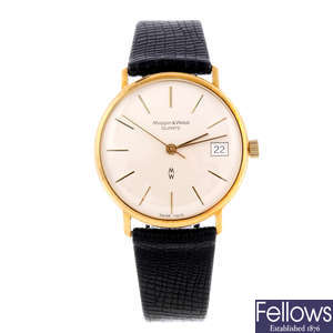 MAPPIN & WEBB - a gentleman's 9ct yellow gold wrist watch.