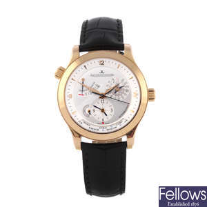 JAEGER-LECOULTRE - a gentleman's 18ct rose gold Master Control Geographic wrist watch.