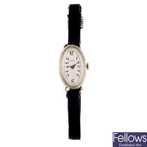 ROLEX - a lady's 18ct white gold wrist watch.