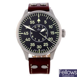 LACO - a gentleman's stainless steel Aachen 42 wrist watch.
