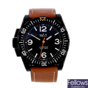 MAT - a gentleman's PVD- treated stainless steel Aero wrist watch.