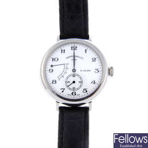 EBERHARD & CO. - a gentleman's stainless steel 8 Jours wrist watch.