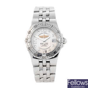 BREITLING - a lady's stainless steel Starliner bracelet watch.