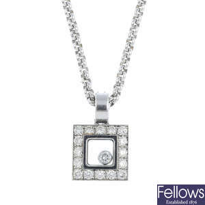 CHOPARD - a 'Happy Diamonds' pendant with chain.