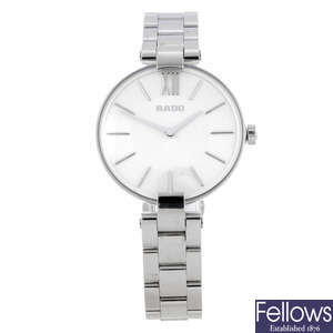 RADO - a mid-size stainless steel Coupole bracelet watch.
