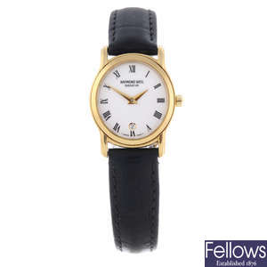 RAYMOND WEIL - a lady's gold plated Tradition wrist watch.