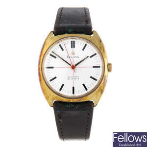BULOVA - a gentleman's gold plated wrist watch.