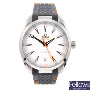 OMEGA - a gentleman's stainless steel Seamaster Aqua Terra Co-Axial wrist watch.