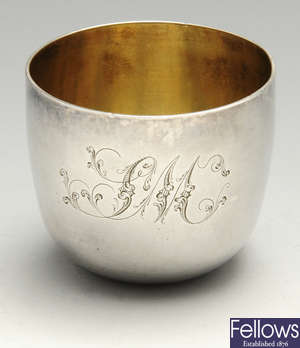 A George III silver small tumbler cup.