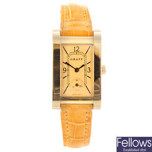 GRAFF - a lady's 18ct yellow gold wrist watch.