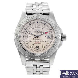 BREITLING - a gentleman's stainless steel Aeromarine SuperOcean Steelfish X-Plus bracelet watch.