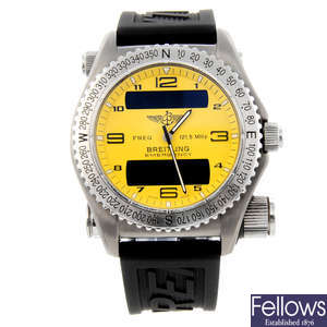 BREITLING - a gentleman's titanium Professional Emergency chronograph wrist watch.
