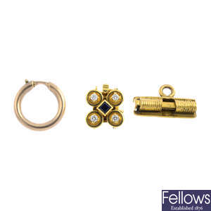 A selection of clasps, earrings backs and findings.