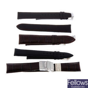 A  bag of assorted watch straps by Morellato. Approximately 160.