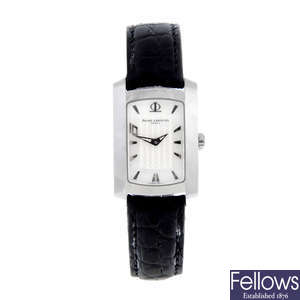 BAUME & MERCIER - a lady's stainless steel Hampton 10 wrist watch.