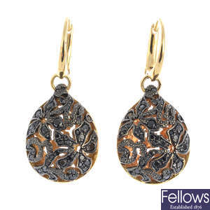 POMELLATO - a pair of gem-set 'Arabesque' earrings.