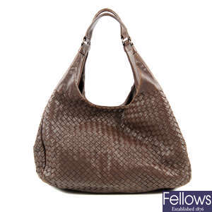 BOTTEGA VENETA - a woven leather Campana hobo handbag.
