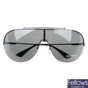 EMPORIO ARMANI - a pair of Shield sunglasses.