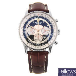 BREITLING - a gentleman's stainless steel Navitimer Montbrilliant chronograph wrist watch.