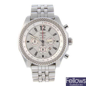 BREITLING - A gentleman's stainless steel Breitling for Bentley Barnato 42 chronograph bracelet watch.