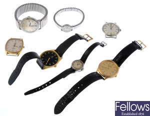 A group of seven assorted Omega watches. 