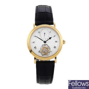 THEO FABERGÉ - a limited edition gentleman's 18ct yellow gold 'St.Petersburg Collection' Tourbillon wrist watch.