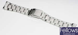 BREITLING - a stainless steel watch bracelet.