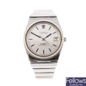 OMEGA - a gentleman's stainless steel Constellation Megasonic 720Hz bracelet watch.