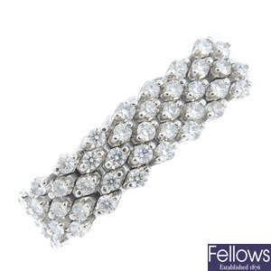 A diamond flexible dress ring.