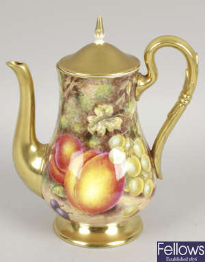 A Royal Worcester bone china coffee pot.