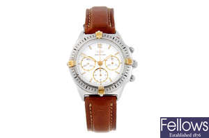 BREITLING - a gentleman's stainless steel Callisto chronograph wrist watch.