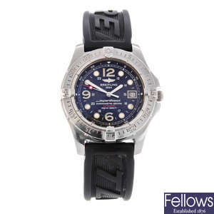 BREITLING - a gentleman's stainless steel SuperOcean Steelfish X-Plus bracelet watch.