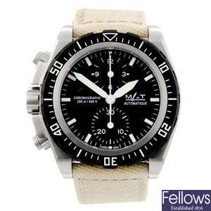 MAT - a gentleman's bi-material Aviation chronograph wrist watch.