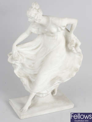 Ernst Seger (1868-1939), a carved marble figure.