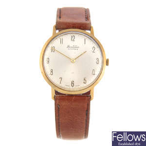 BENTIMA - a gentleman's 9ct yellow gold Star wrist watch.