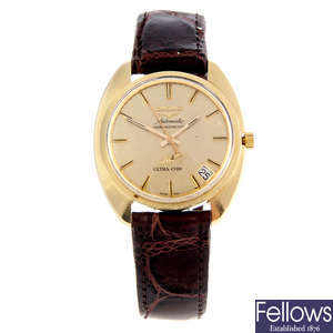 LONGINES - a gentleman's yellow metal Ultra-Chron wrist watch.
