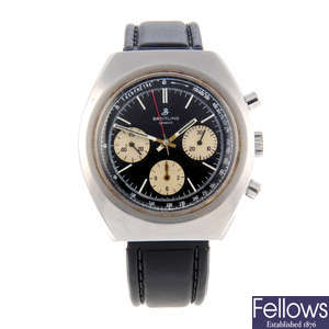 BREITLING - a gentleman's stainless steel chronograph wrist watch.