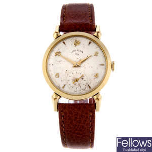 LORD ELGIN - a gentleman's gold filled wrist watch.