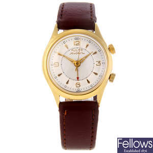 MULCO - a gentleman's gold plated Avisor Alarm wrist watch.