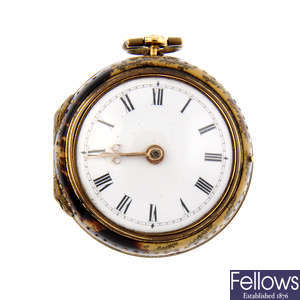 A pair case pocket watch by I. Snelling.