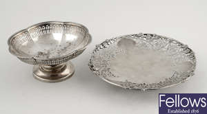 Two mid to later 20th century silver dishes.