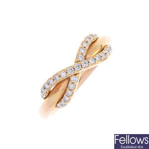 TIFFANY & CO. - a diamond 'Infinity' ring.