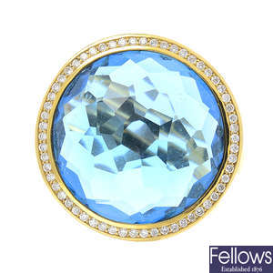 IPPOLITA - a topaz and diamond 'Lollipop' ring.
